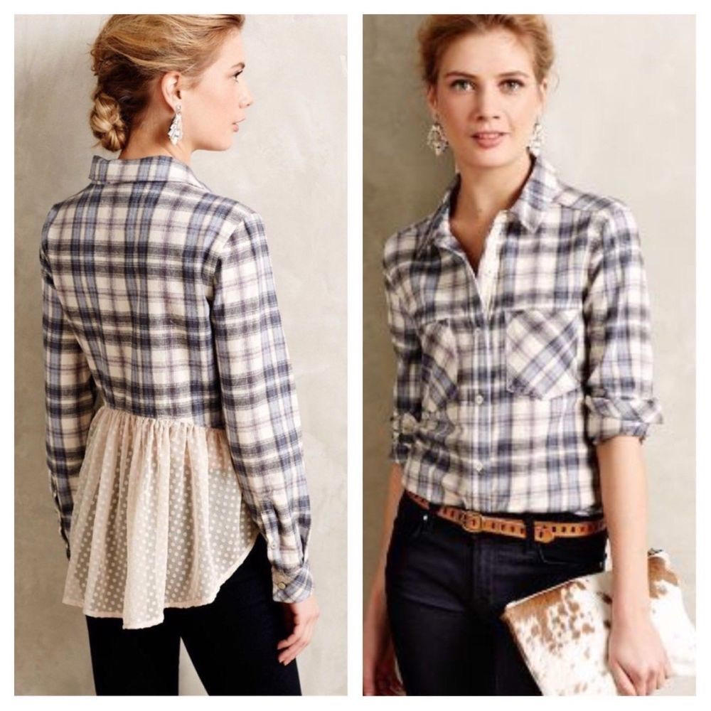 Anthropologie Holding Horses Top Size L